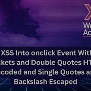 Stored XSS In Onclick Payload Obfuscation With HTML Encoding