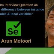 Selenium Interview Question 44 What Is The Difference Between Instance Variable Local Variable