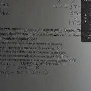 Word Problems Work Problems