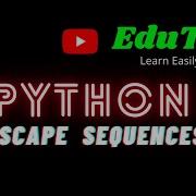 Escape Sequences Python Programming Language EduTut Learn Easily In Tamil