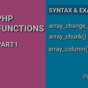 Php Array Functions L Part 1l Php Tamil L Php Tutorial