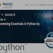 PART 1 BASICS Module 4 Programming Essentials In Python NASSCOM FutureSkills