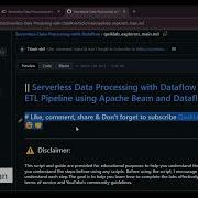 Serverless Data Processing With Dataflow Writing An ETL Pipeline Using Apache Beam Dataflow Python