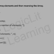 Reverse An Array In C Input Reverse Elements In C With Code Output