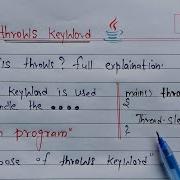 Throws Keyword In Java Learn Coding