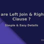 Left Join In MySQL Right Join In MySQL Simple Easy Detailed Concept MySQL Left Right Join
