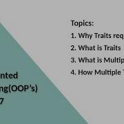 Object Oriented Programming In PHP Part7 Traits
