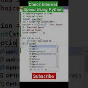 Check Internet Speed Using Python Shorts WhatsApp Status Instagram Reels