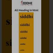 HTML ALL HEADING S BY Siddhiinfotech Html Coding Python Php Viral Sql Wordpress Trend