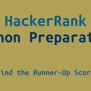 HackerRank Python Preparation Find The Runner Up Score