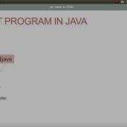 First Java Program On Ubuntu