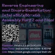 Reverse Engineering And Binary Exploitation Intel X86 X86 X64 Assembly Final Part
