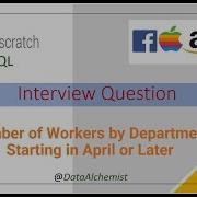 Number Of Workers By Department Easy Stratascratch SQL Solution Interview Problem