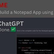 Build Notepad App Using ChatGPT In 1 Minute Openai Chatgpt