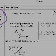 Angle Addition Postulate