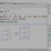 Using Numpy To Solve System Of Linear Equations
