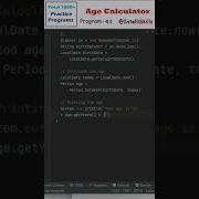 Age Calculator Program In Java Shorts Java Coding Programming Trending