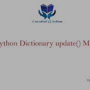 63 Python Dictionary Update Method