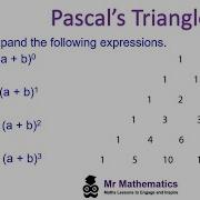 Binomial Expansion Using Pascal S Triangle AS Maths Mr Mathematics