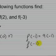 Algebra I Help Function Notation Find The Value For A Given Domain