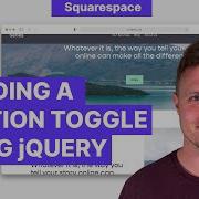 Using JQuery To Build A Show Hide Section Toggle