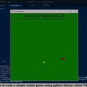 SIMPLE SNAKE GAME USING TURTLE PYTHON LIBRARY