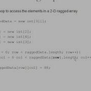 Java 11 2D And Ragged Arrays
