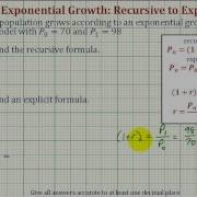 Ex Find An Recursive And Explicit Equation For Exponential Growth Given Two Functon Values