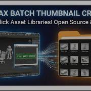 3DS Max Batch Thumbnail Rendering Script One Click Asset Library Creation Tool