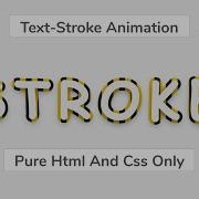 Pure CSS Text STROKE Animation