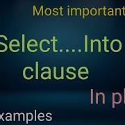 Select Into Clause In Plsql PLSQL Priya 2022
