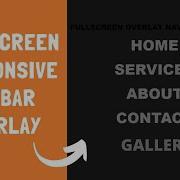 How To Make A Responsive FullScreen Navbar Overlay HTML CSS Tutorial