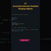 Javascript Merge Two Objects Javascript Interview Questions ES6 Shorts Javascript
