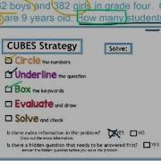 Multiple Step Word Problem With CUBES