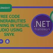 Scan ASP NET Code For Security Vulnerabilities FREE Snyk In Visual Studio