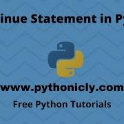 Tutorial 15 Continue Statement In Python