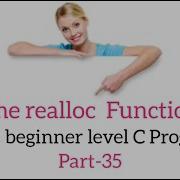 The Realloc Function C Basic Beginner Level Program Part 35 Easy Learning Genius
