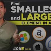 JS Interview 9 Find The Largest Smallest Elem In An Array In JavaScript