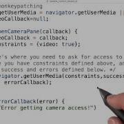 Webcam Access Mobile Web Development