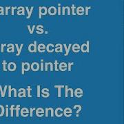 Array Vs Array Pointers Difference Explained C Programming Tutorial