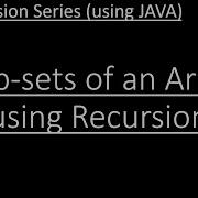 Extract All SUB SEQUENCES Of An Array Using JAVA