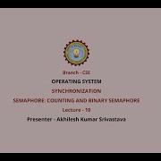 Operating Systems Synchronization Semaphore Counting And Binary Semaphore AKTU Digital Education