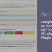 Complete Guide On How To Use The MyThemeShop S WP Shortcode Plugin HD