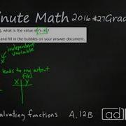 Algebra 1 STAAR Practice Evaluating Functions A 12B 1
