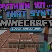 MINECRAFT PYTHON 101 Lesson 1 All That Syntax Python Command Structure Syntax