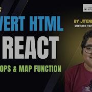 Build React Website Convert Static HTML To React Code Part 3 ReactJS Tutorial Props Map