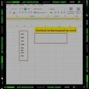 Rotate Data From Vertical To Horizontal Or Horizontal To Vertical Transpose Excel Data Excel