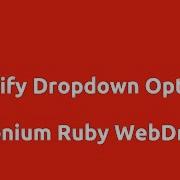 Selenium Ruby Verify Dropdown Option