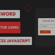 Password Generator Using HTML CSS JavaScript