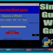 Simple GUESS The WORD Game In Python 10 Minutes Craft CID